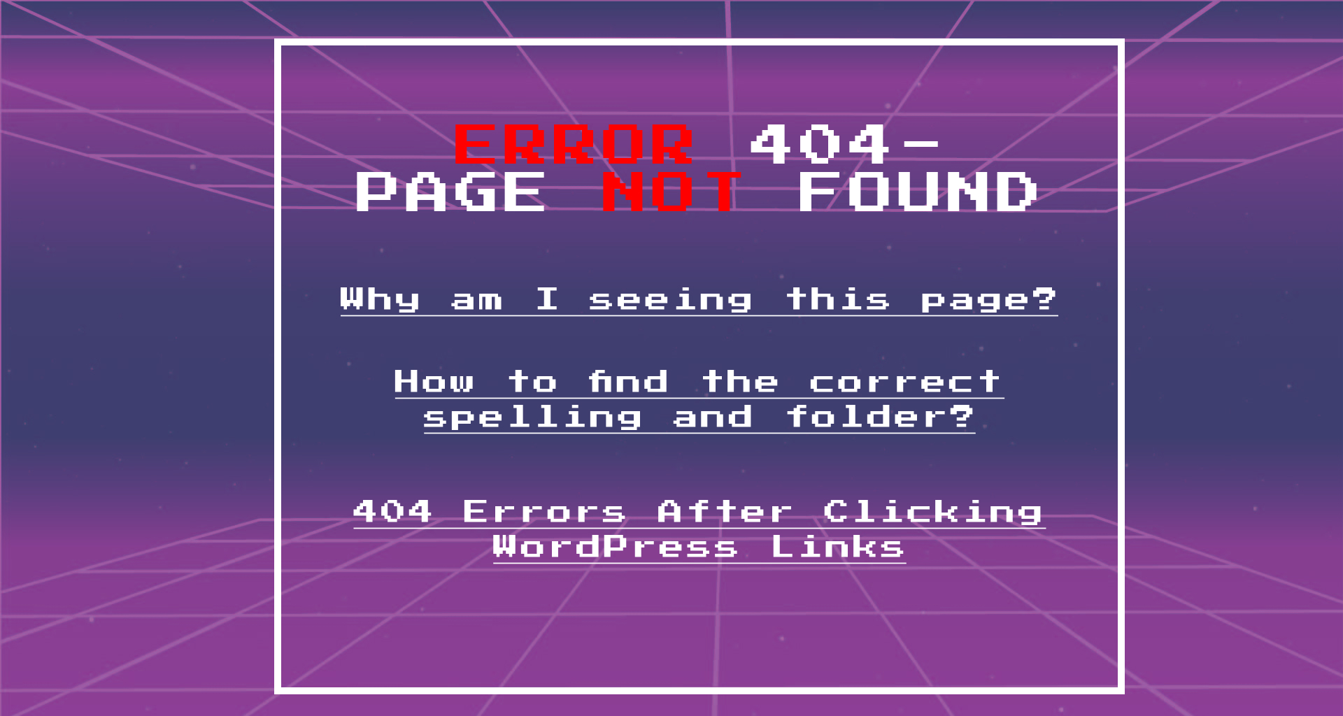 404 Page Desktop